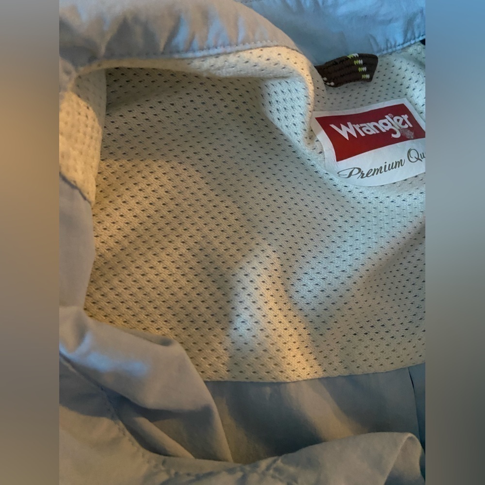Wrangler Plus Size Mens Light Blue Button Down Shirt Size 3XL - Picture 3 of 11